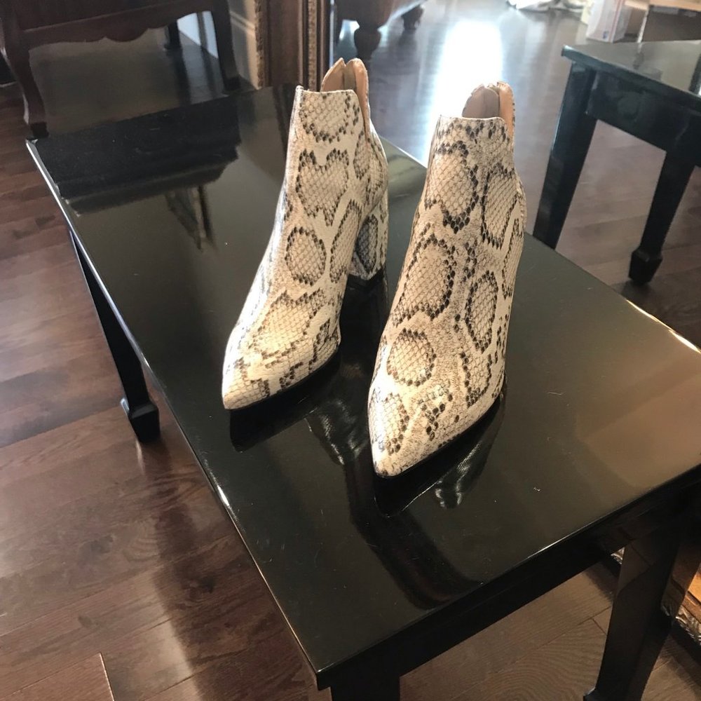 Steve Madden Snake Print Ankle Booties